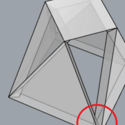 On voit ici en semi-transparence qu'il y a pénétration de matière.