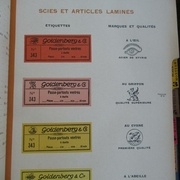 Goldeberg, 1934, scies et articles laminés, fascicule n°2