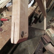 Fixation de la lame avec une tête de clou