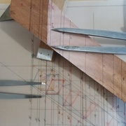 Prise des hauteurs sur l'élévation pour les parties droites