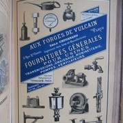 Fournitures générales pour usines, Aux Forges de Vulcain, aout 1909