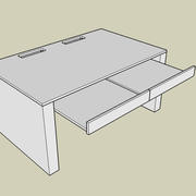 Deux tiroirs coulissants