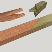 La pièce d'apprentissage : Assemblage par enture à sifflet .