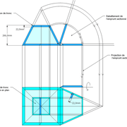 **B/** Le tracé complet de l'épure de fabrication de tronc pyramidal