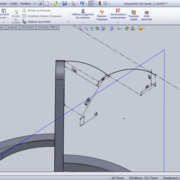 Trajectoire en esquisse 3D de la traverse du dossier trèfle
