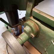 Le volant de réglage avant démontage