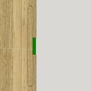 Incrustation avec marge sur la patte (En vert)