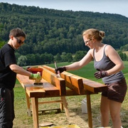 Atelier huile de lin en masse