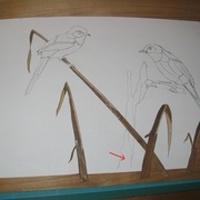 Positionnement du motif pour découper la pièce en bas