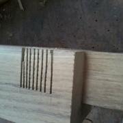 Entaille dégrossie à la ruban