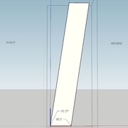 Montant avant, vue latérale