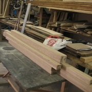 Les poteaux corroyés après collage