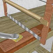**5d/**  Nous descendons l'arasement de l'assemblage.