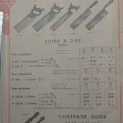 Peugeot Frères 1938 : scies à dos