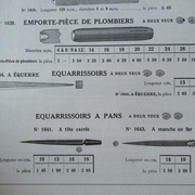 équarrissoirs à équerre, à pans
