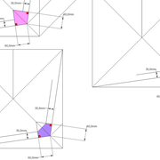 **2a/2b/2c/** Les trois possibilités de sections avec camps d'équerres (Détail)