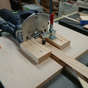 Petit montage pour faire les mortaises dans les lames.