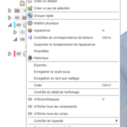 clic droit premier composant
