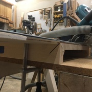 Le plus gros de la coupe faite à la scie sur rail