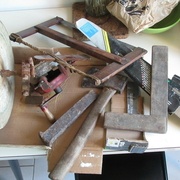 La meule, et quelques outils en plus, ramené sur mon vélo!