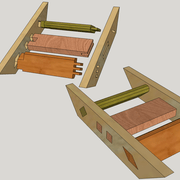 La pièce d'apprentissage : Assemblages à tenon/mortaise/enfourchement atypiques.
