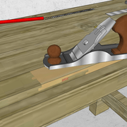 **12/** Nous coupons les abouts et nous arasons la clef, et nous replanissons proprement notre pièce.