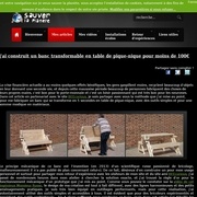 Banc transformable en table