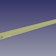 Une vue 3D du prépostionnement du profil quart de rond