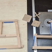 Voilà toutes mes pièces sont presque prêtes sur cette photo (pas les supports de lattes, on voit bien)