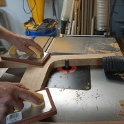 Deuxième passe de coupe, le couteau n'étant pas assez long.