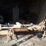 Mon espace de travail sous le hangar des voisins