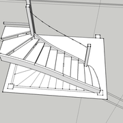 escalier tournant arrivée