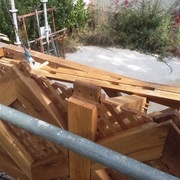 Acheminement de la poutre sommitale