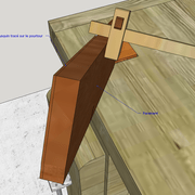 tracé du trusquin pour tirer d'épaisseur (sur le pourtour complet) depuis la face de référence