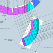 fig 13 Génératrices depuis la vue en plan, tracé de courbes et bloc capable