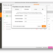 Configuration des surcotes d'une pièce