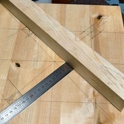 traçage des mortaises, vérifcation de la symétrie