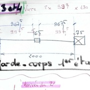 Garde corps premier étage intermédiaire au 3 & 4