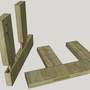 La pièce d'apprentissage : Assemblages d'angle et intermédiaire à tenons/mortaises traditionnels.