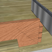 **2/** Arasements des tenons de rives.