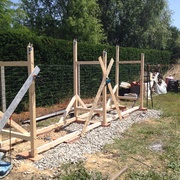 les deux autres cadres et les lambourdes du plancher