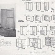 mobilier  reconstruction 1948 par Henri Meyer http://art-utile.blogspot.fr