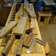 une des planche que je croyais être du chataignier s'avère être du hêtre !