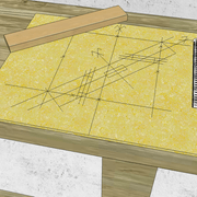 Epure de la pièce d'assemblages  à tenon/mortaise/enfourchement atypiques
