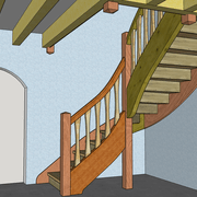 L escalier fini vu du rdc