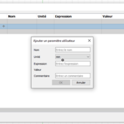 Création d'un paramètre