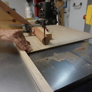 Découpe de l'autre biseau.