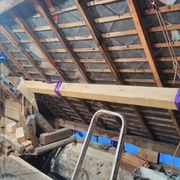 Mise en place d'une panne à la corde et au palan