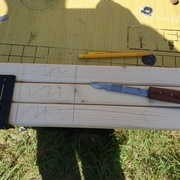 Tracé des barreaux pour rainures avant sciage