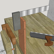 4/ Vérification de l’équerrage de l'about.
